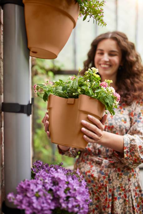 vibia campana pot gouttière 22cm terre cuite